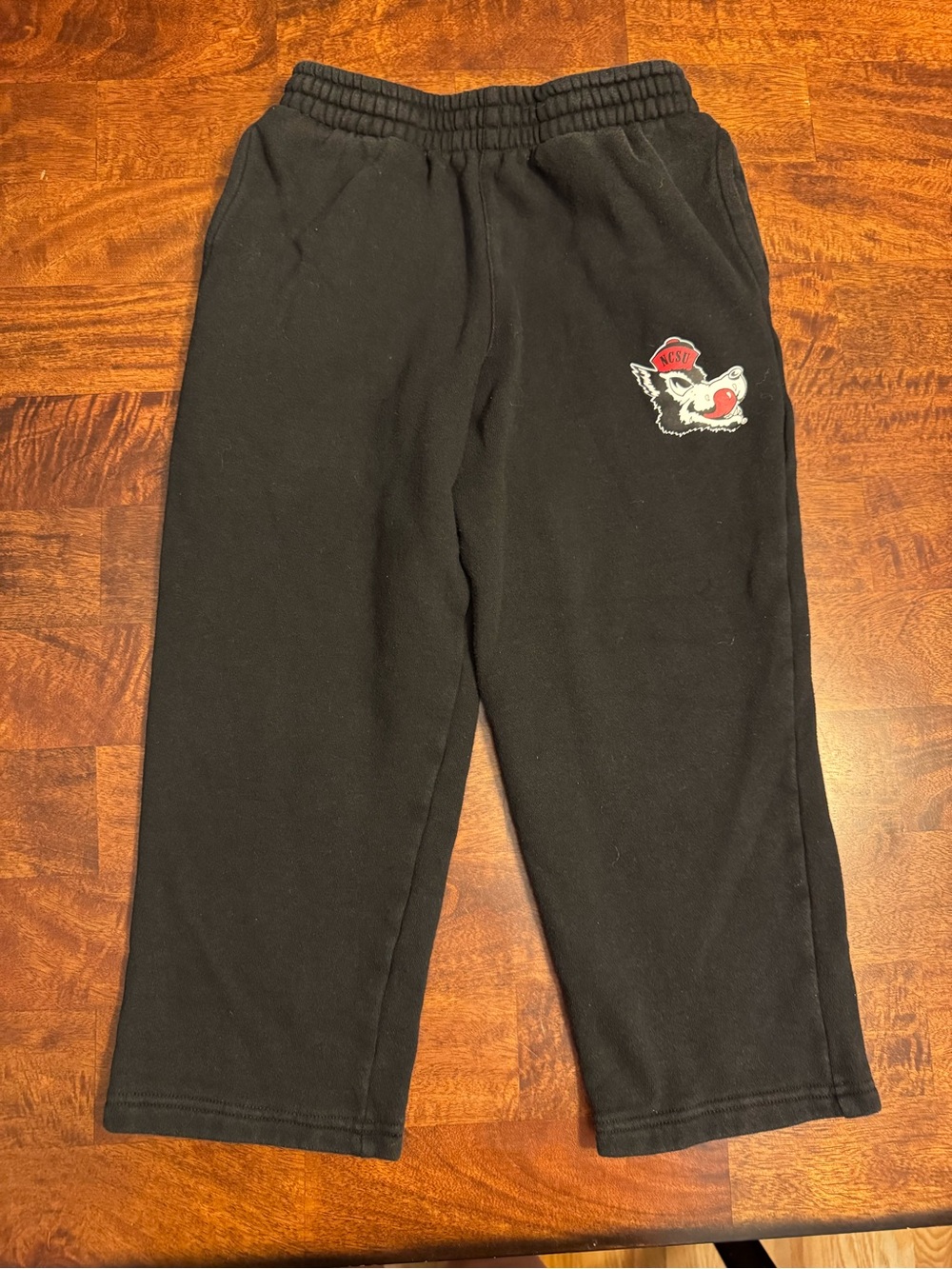 ❤️ NC State Wolfpack Youth Black Fleece Sweatpants Size 8 Tuffy Logo